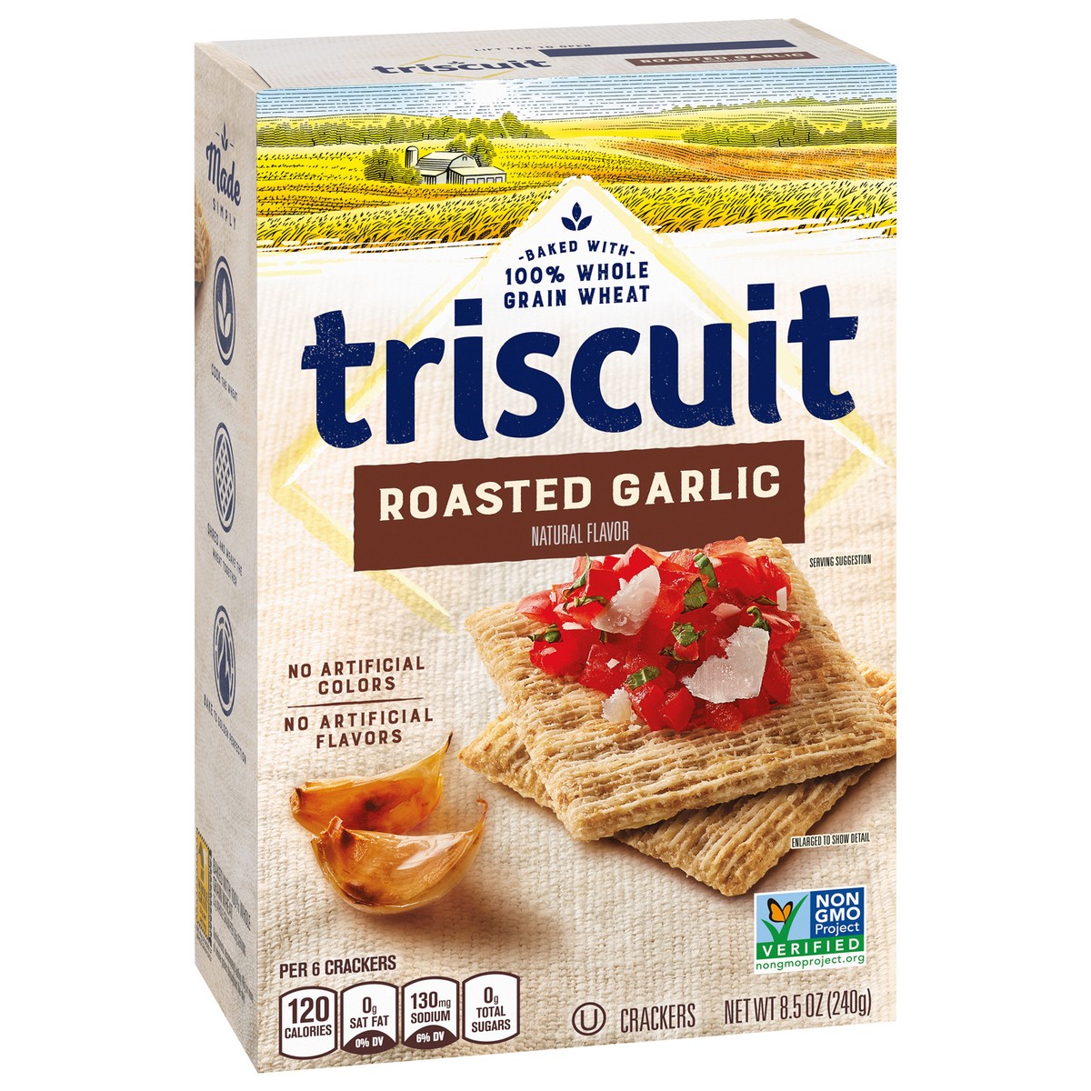 slide 2 of 9, Triscuit Roasted Garlic Crackers - 8.5oz, 8.5 oz