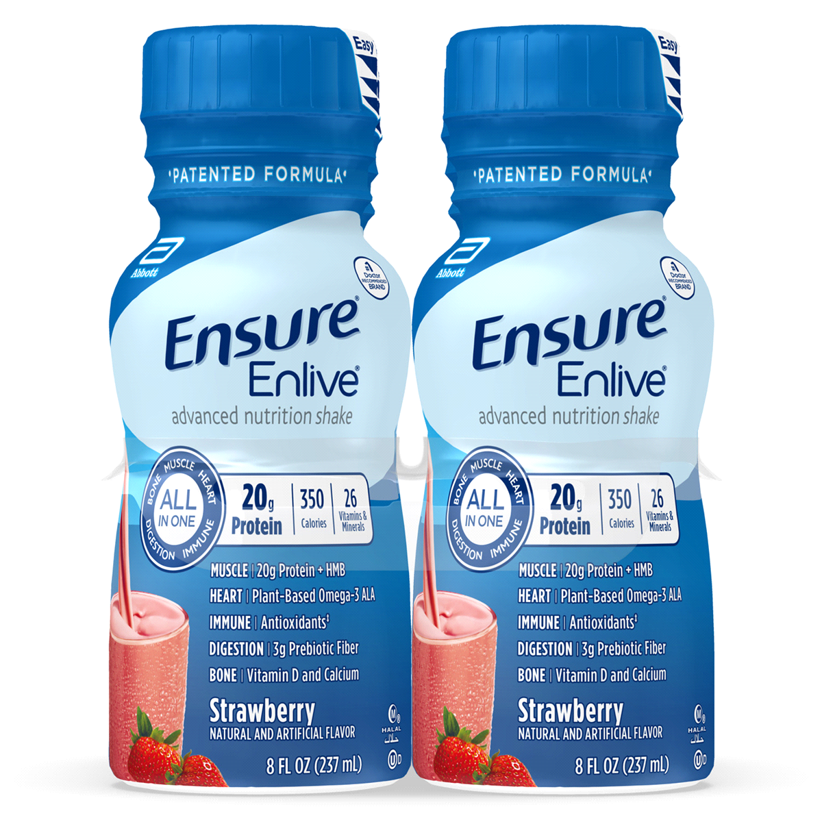 slide 1 of 1, Ensure Enlive Nutrition Shake - Strawberry, 4 ct