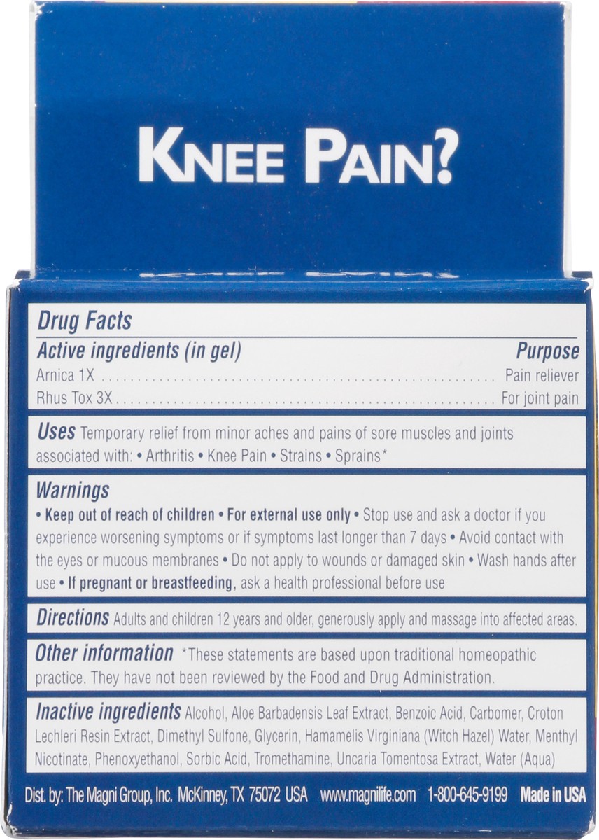 slide 6 of 13, MagniLife Soothing Gel Knee Pain Relief 4 oz, 4 oz