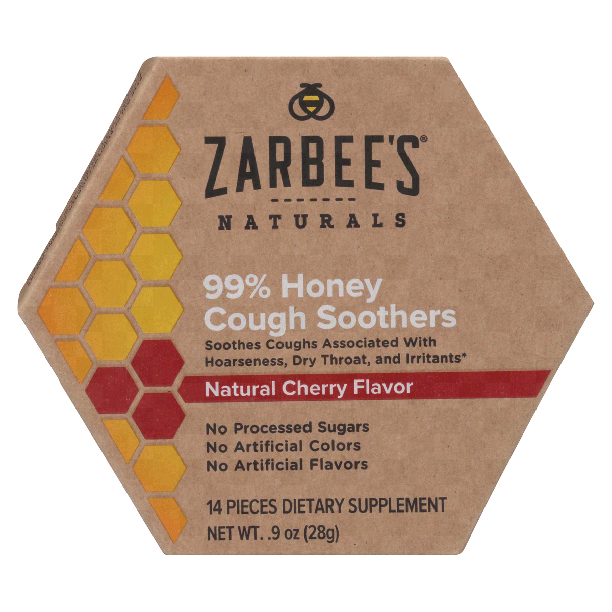 slide 1 of 6, Zarbee's Naturals 99% Honey Cough Soothers Dietary Supplement, 14 ct