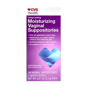 slide 1 of 1, CVS Health Postpartum Lubricating Vaginal Suppositories, 10 ct