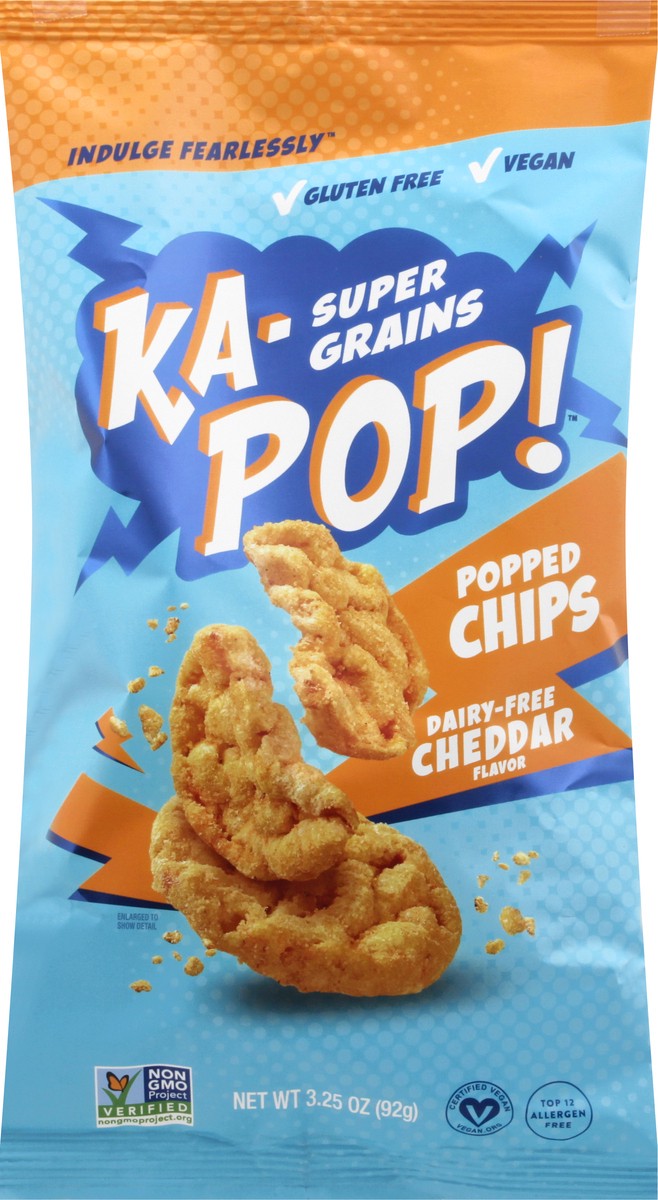 slide 2 of 13, Ka Pop Super Grain Dairy-Free Cheddar Flavor Popped Chips 3.25 oz, 3.25 oz