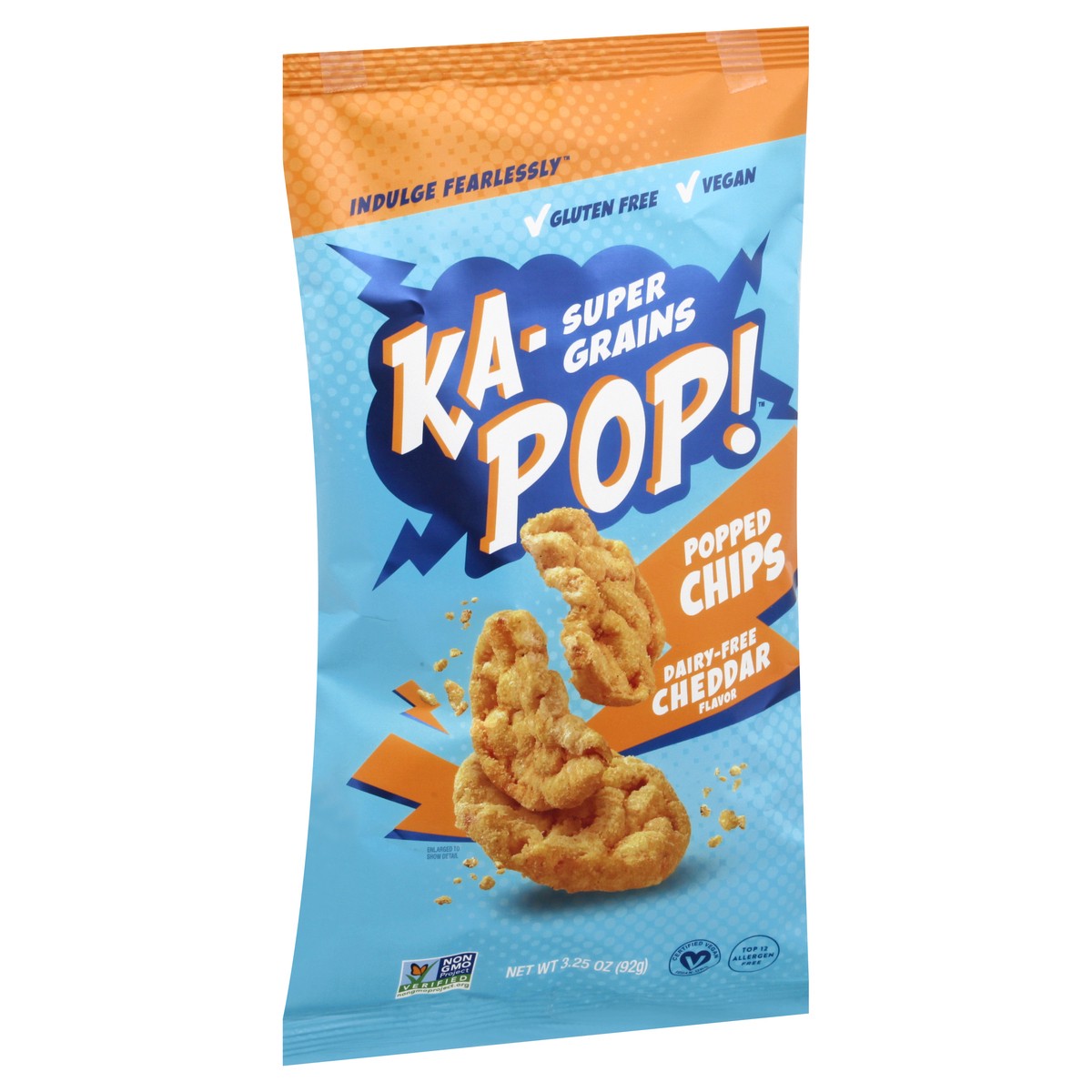 slide 3 of 13, Ka Pop Super Grain Dairy-Free Cheddar Flavor Popped Chips 3.25 oz, 3.25 oz