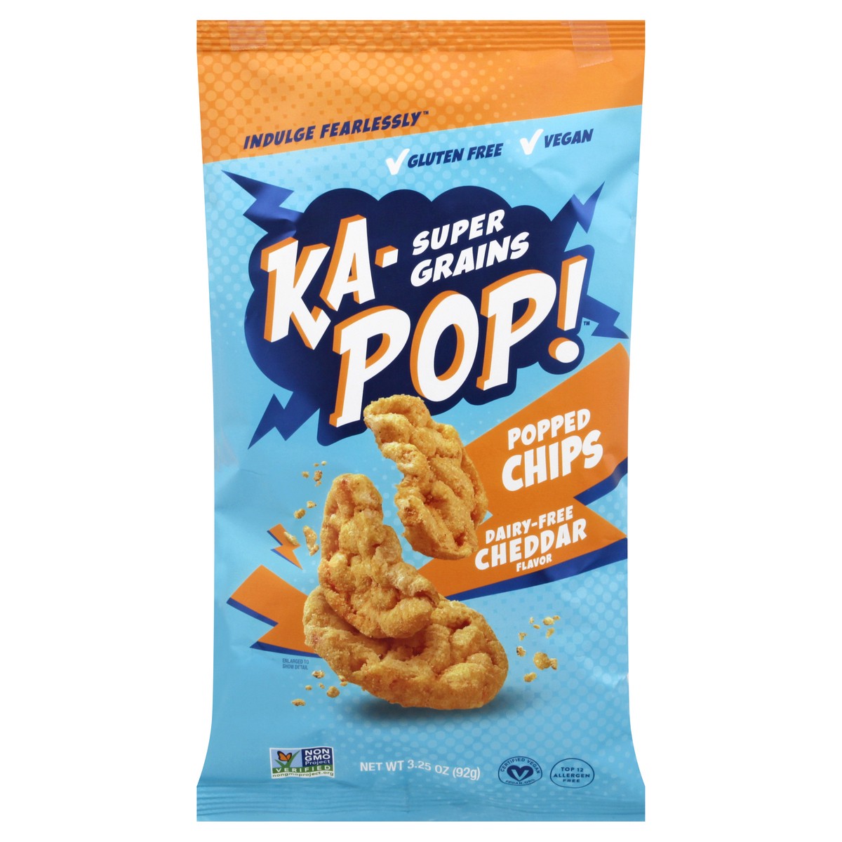 slide 7 of 13, Ka Pop Super Grain Dairy-Free Cheddar Flavor Popped Chips 3.25 oz, 3.25 oz