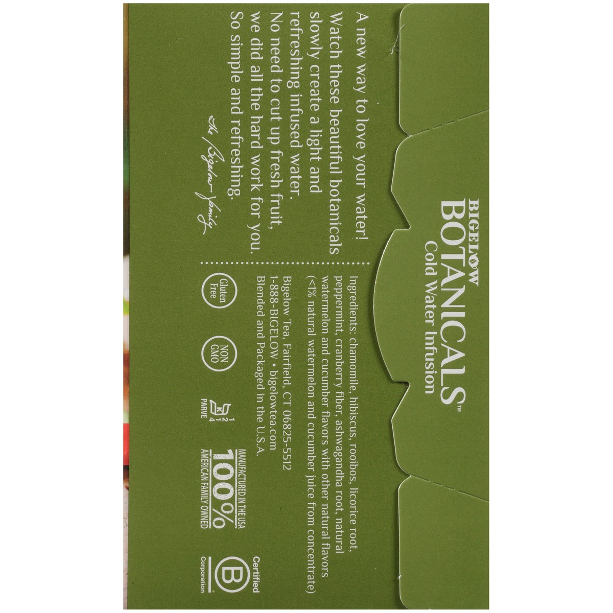 slide 3 of 9, Bigelow Botanicals Cold Water Infusion Tea Bags, Watermelon Cucumber Mint - 18 ct, 18 ct