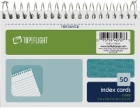 slide 1 of 1, Top Flight Perforated Wire Bound Ruled Index Cards White, 3 in x 5 in