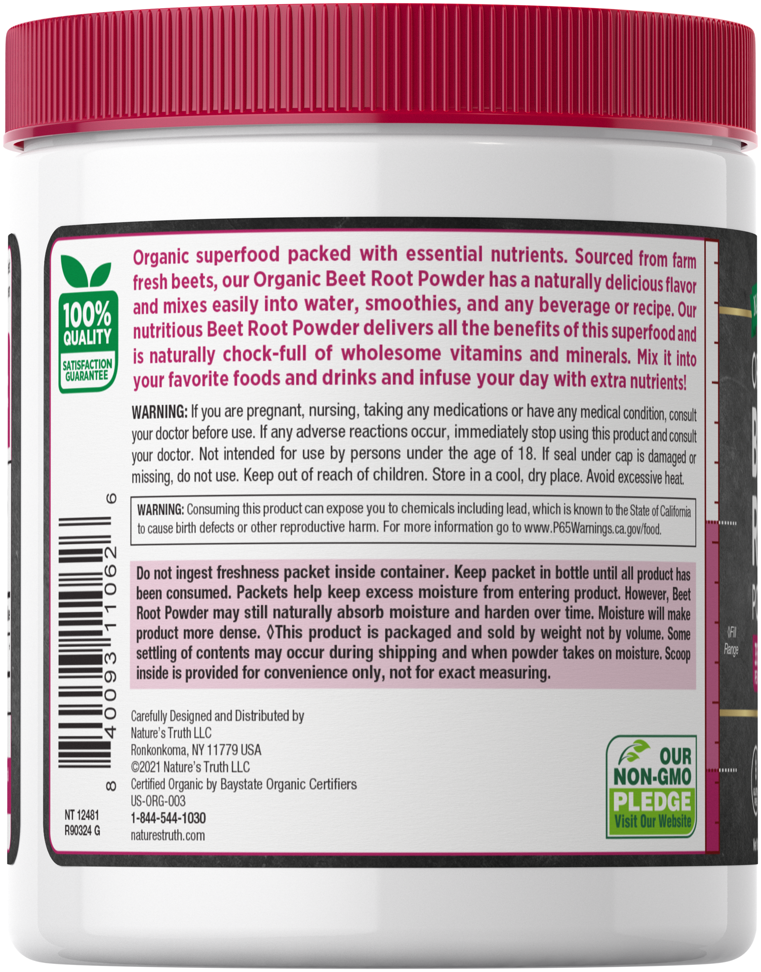 slide 2 of 4, Nature's Truth Beet Root Powder Complex 6.1 oz, 6.1 oz