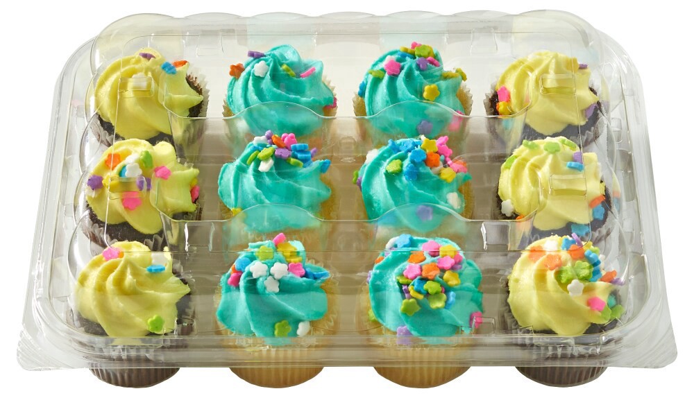 slide 3 of 3, Bakery Fresh Spring Mini Cupcakes, 12 ct