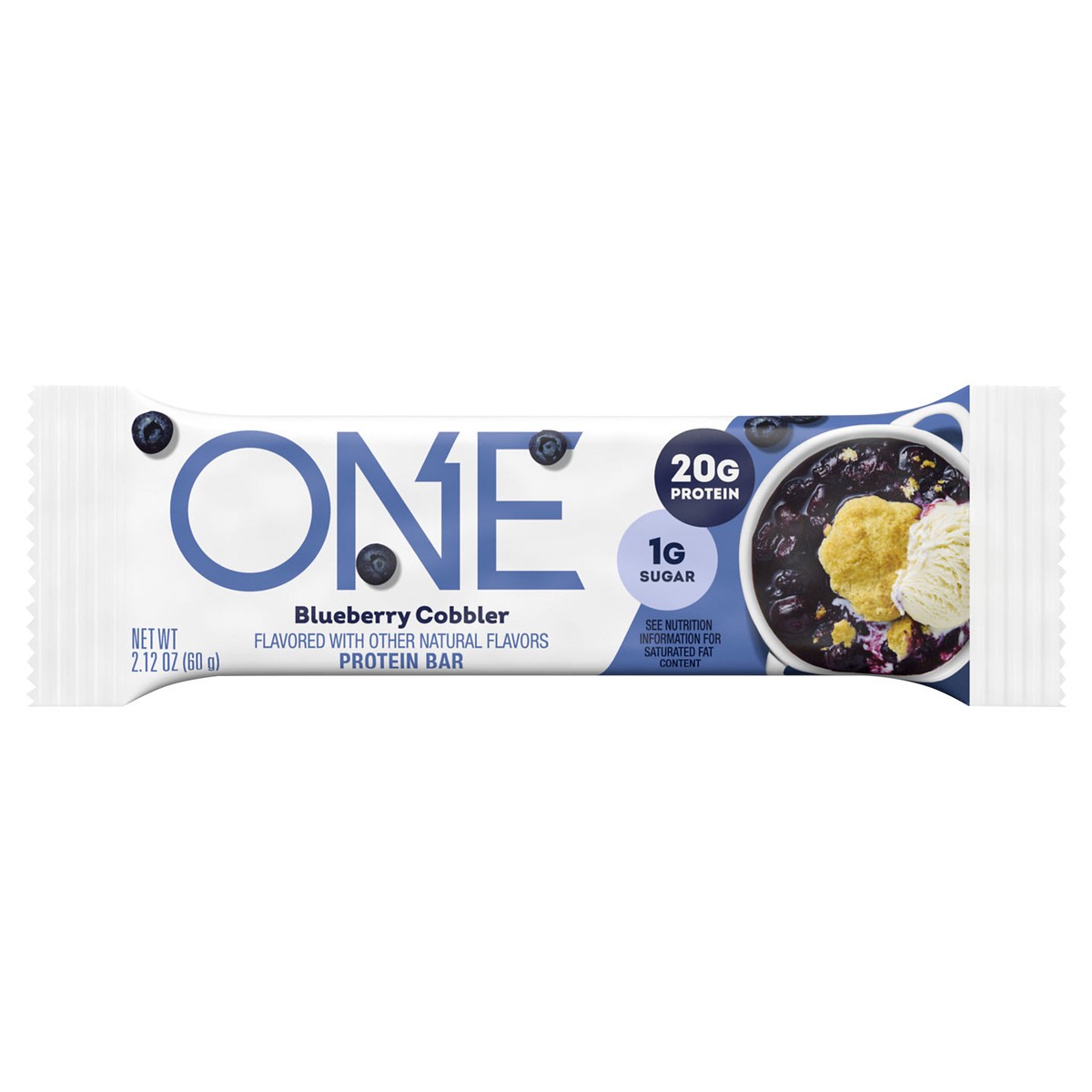 slide 1 of 12, ONE Blueberry Cobbler Flavored Protein Bar, 2.12 oz, 60 gram