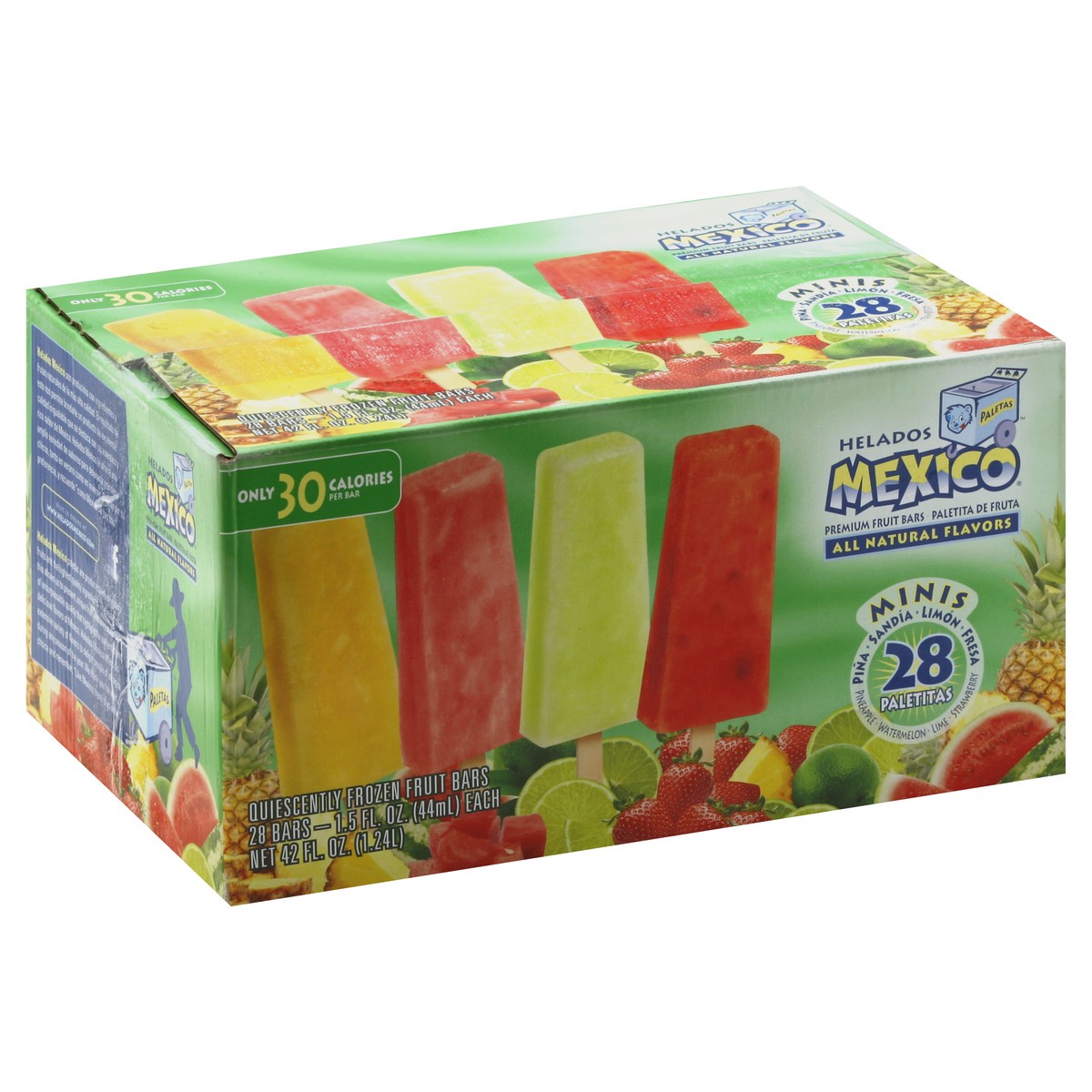 slide 3 of 4, Helados Mexico Fruit Bars 28 ea, 28 ct