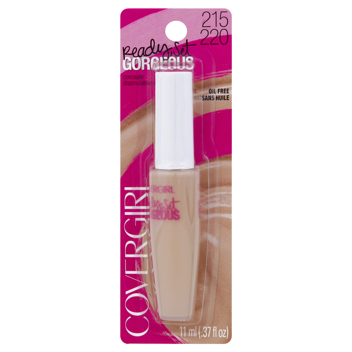 slide 1 of 5, Covergirl Ready Set Gorgeous Concealer 215/220 Medium, 0.37 oz