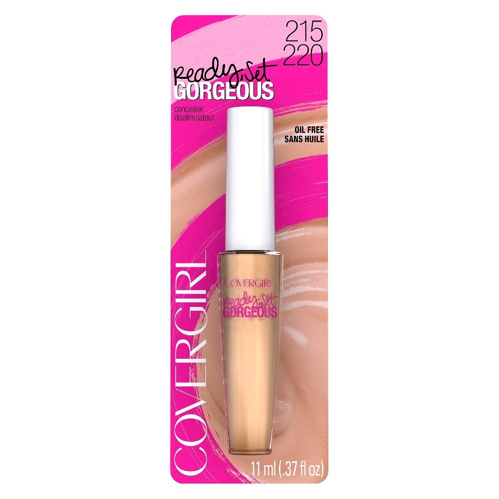 slide 5 of 5, Covergirl Ready Set Gorgeous Concealer 215/220 Medium, 0.37 oz