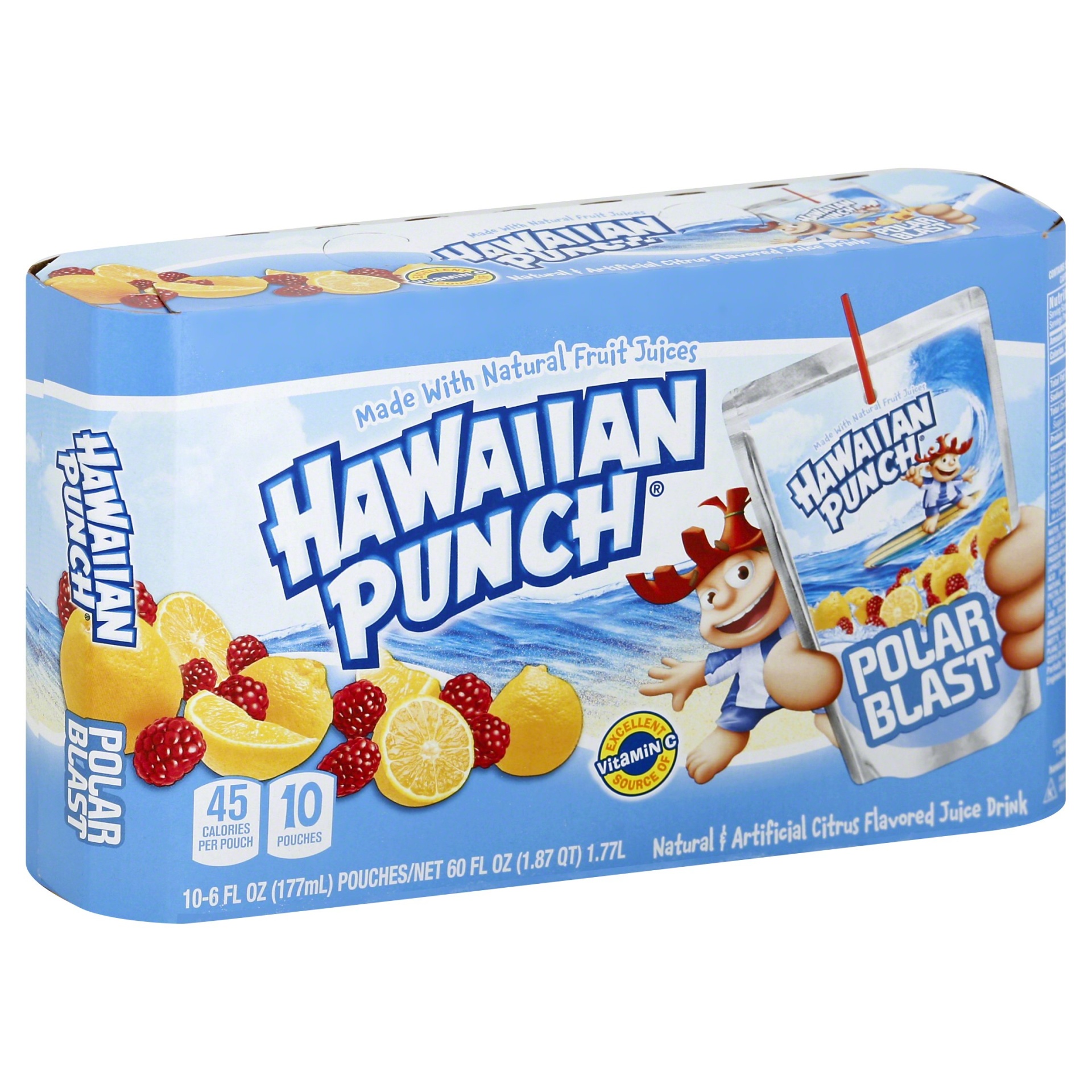 slide 1 of 2, Hawaiian Punch Polar Blast Juice Drink, 10 ct; 6 fl oz