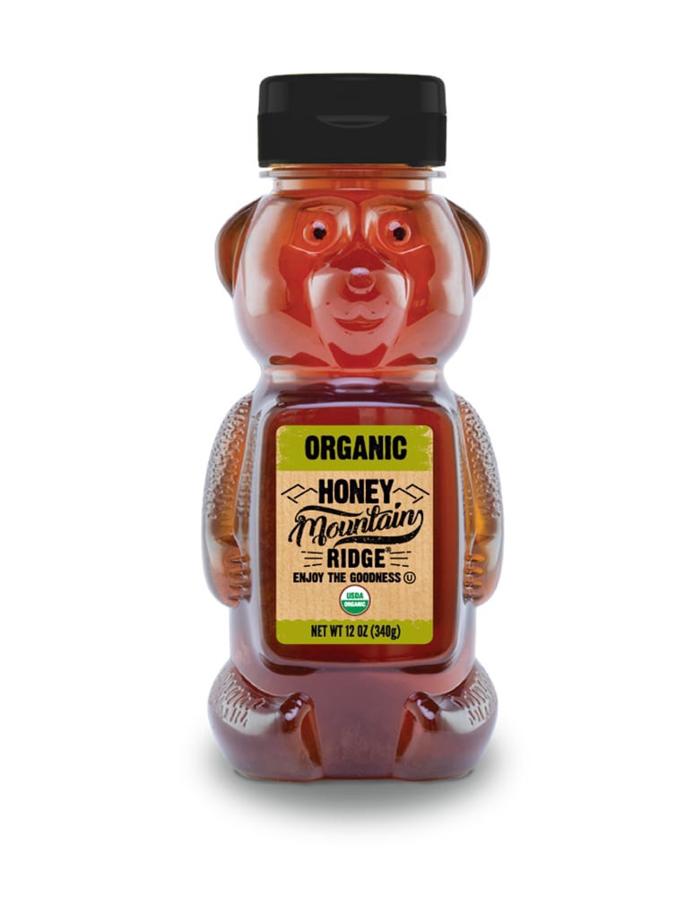 slide 1 of 6, Mountain Ridge® Organic Honey Bear, 12 oz