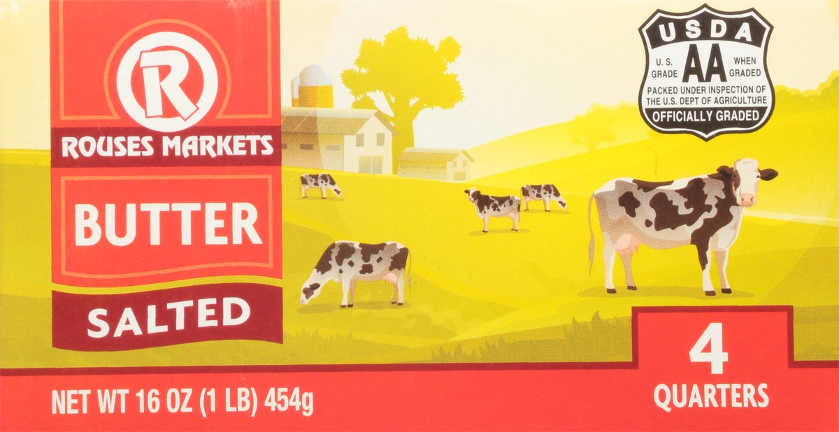 slide 6 of 9, Rouses Markets Salted Butter 4 ea, 4 ct