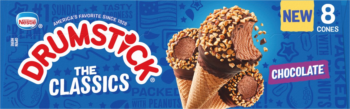 slide 2 of 13, Drumstick Chocolate Sundae Cones, 8 Count, 8 ct