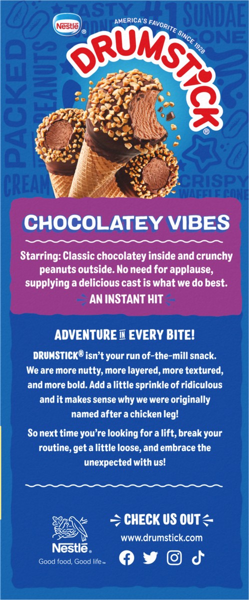 slide 9 of 13, Drumstick Chocolate Sundae Cones, 8 Count, 8 ct