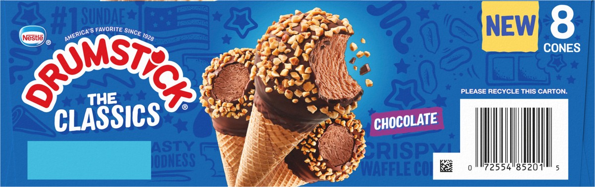 slide 10 of 13, Drumstick Chocolate Sundae Cones, 8 Count, 8 ct