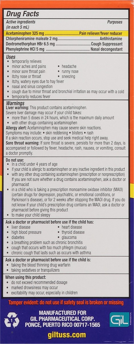 slide 6 of 14, Giltuss Children M/Symptom Cold/Flu, 1 ct