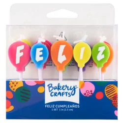 Bakery Crafts Feliz Cumpleanos Balloon Candles