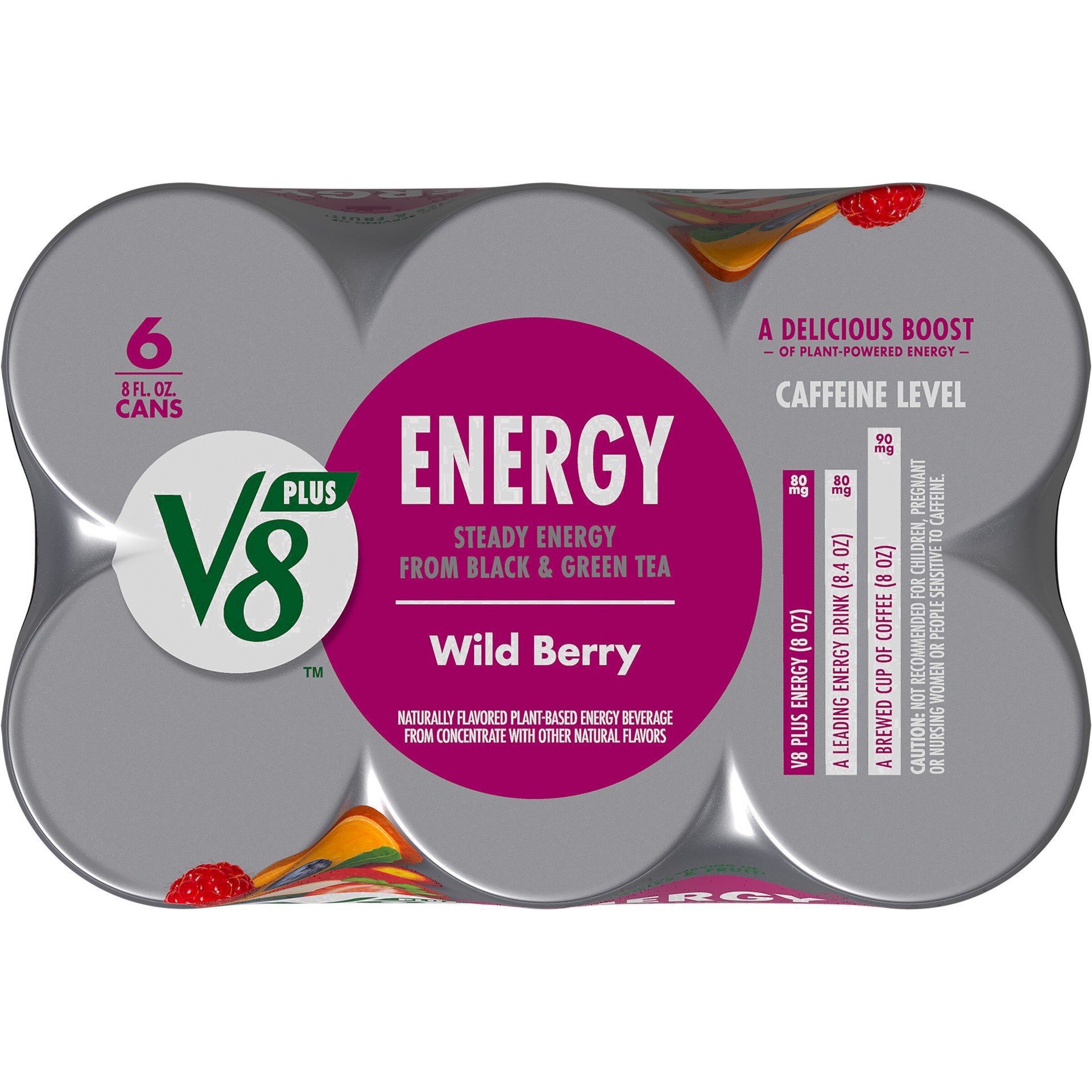 slide 76 of 78, V8 Wild Berry Flavored Energy Drink, 48 fl oz