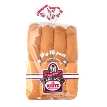 slide 1 of 1, Colonial Hot Dog Buns, 16 ct