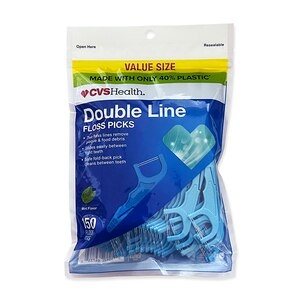 slide 1 of 1, CVS Health Double Line Floss Picks, 150 Ct, 150 ct