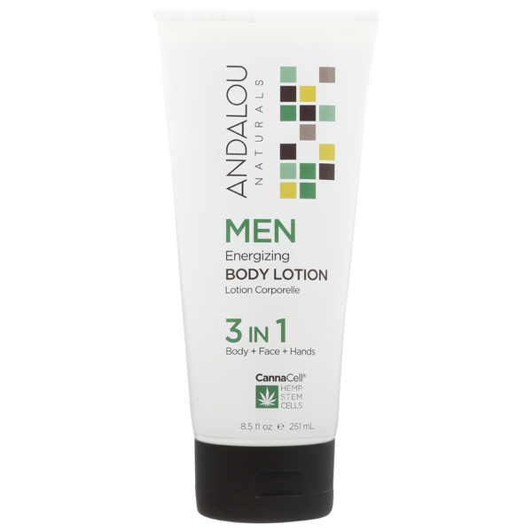 slide 1 of 1, Andalou Naturals Men Energizing Body Lotion, 8.5 fl oz