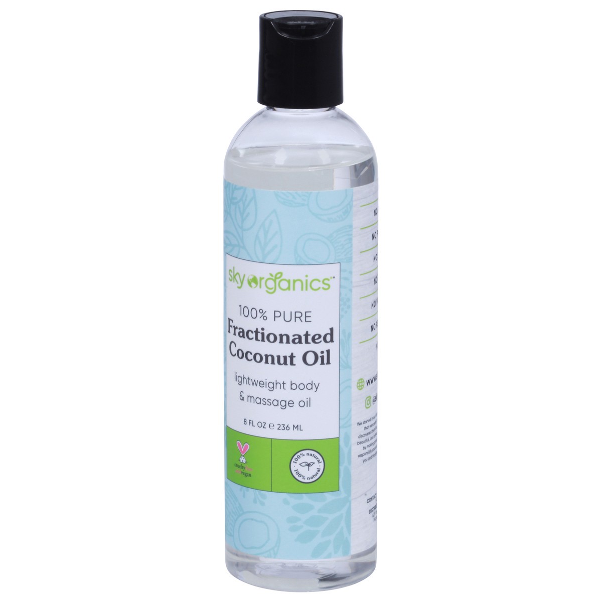 slide 9 of 9, Sky Organics Fractionated 100% Pure Coconut Oil 8 fl oz, 8 fl oz