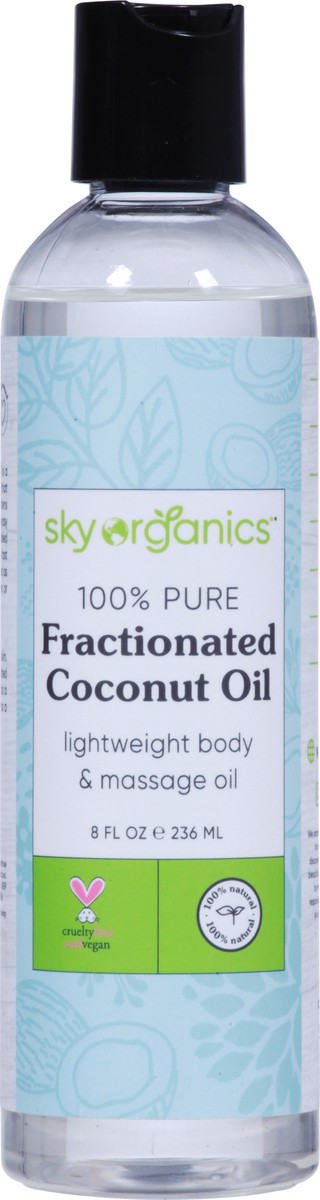 slide 5 of 9, Sky Organics Fractionated 100% Pure Coconut Oil 8 fl oz, 8 fl oz