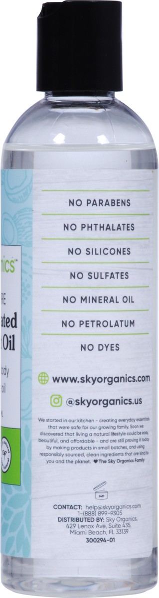 slide 8 of 9, Sky Organics Fractionated 100% Pure Coconut Oil 8 fl oz, 8 fl oz