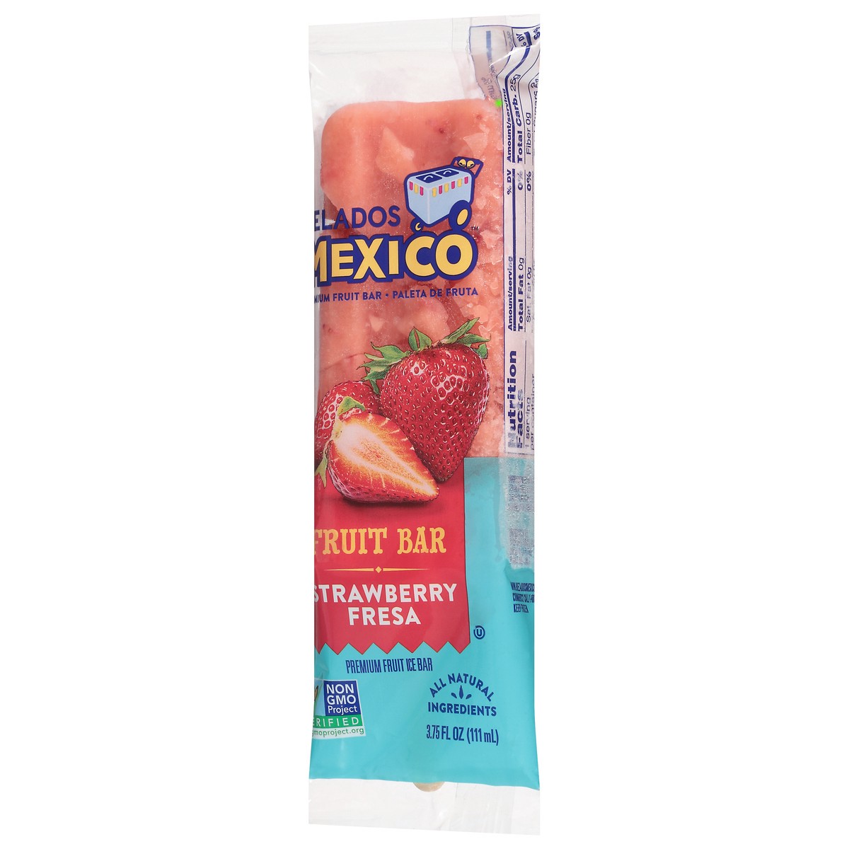 slide 3 of 9, Helados Mexico Premium Strawberry Fruit Ice Bar 3.75 fl oz, 3.75 fl oz