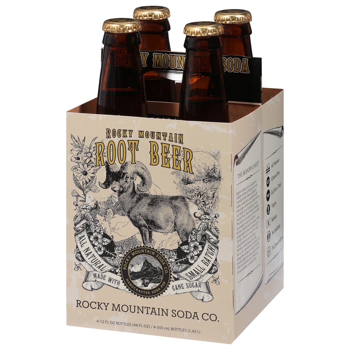 slide 3 of 11, Rocky Mountain Soda Co. Root Beer 4 - 12 fl oz Bottles, 