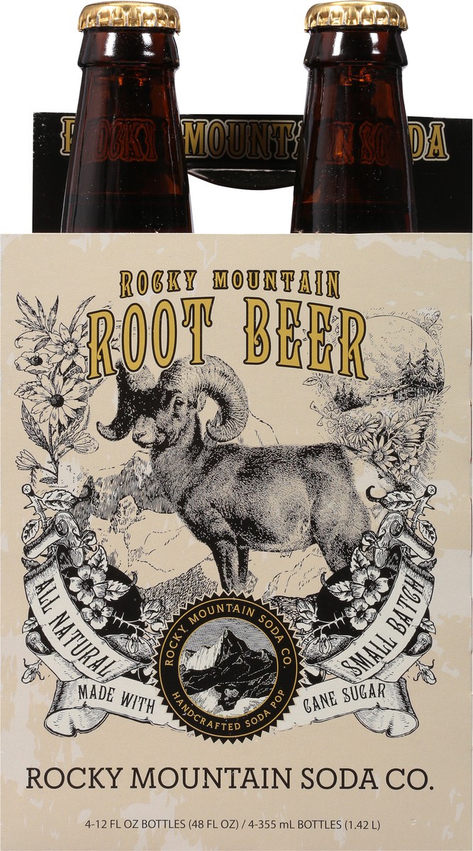 slide 9 of 11, Rocky Mountain Soda Co. Root Beer 4 - 12 fl oz Bottles, 