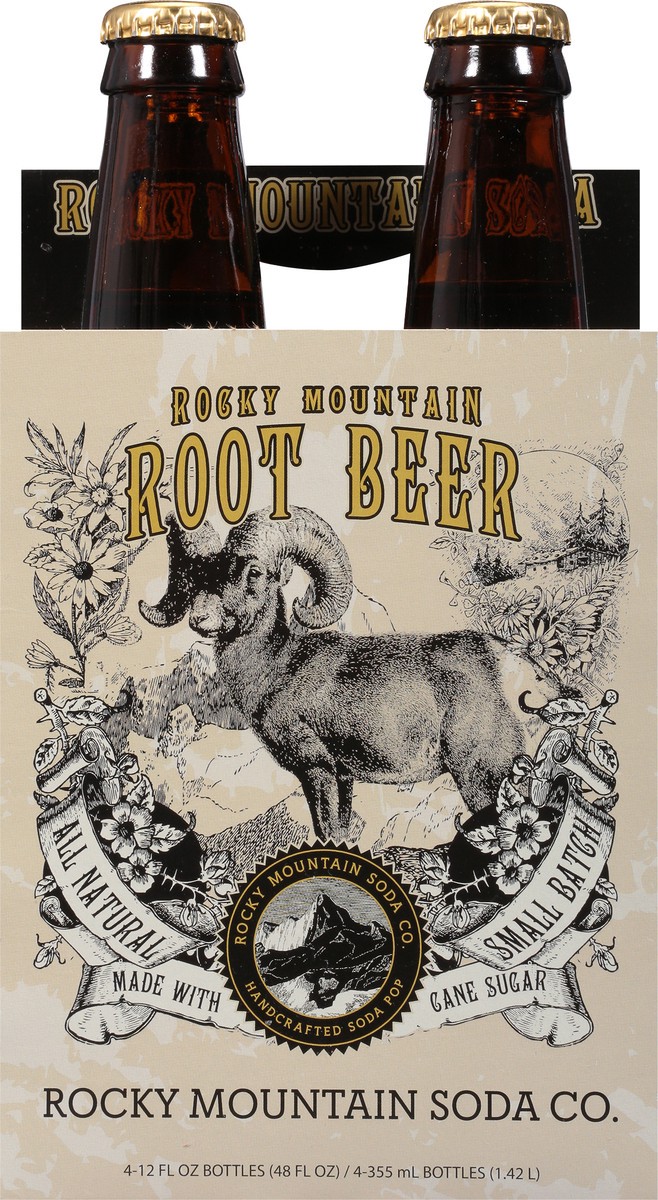 slide 10 of 11, Rocky Mountain Soda Co. Root Beer 4 - 12 fl oz Bottles, 