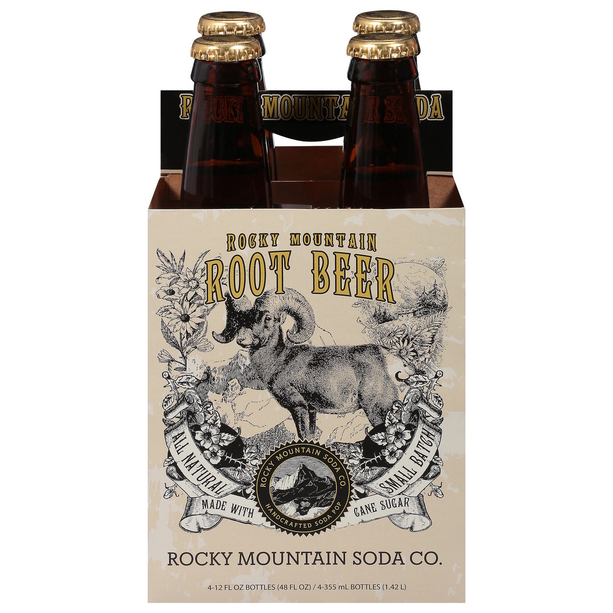 slide 11 of 11, Rocky Mountain Soda Co. Root Beer 4 - 12 fl oz Bottles, 