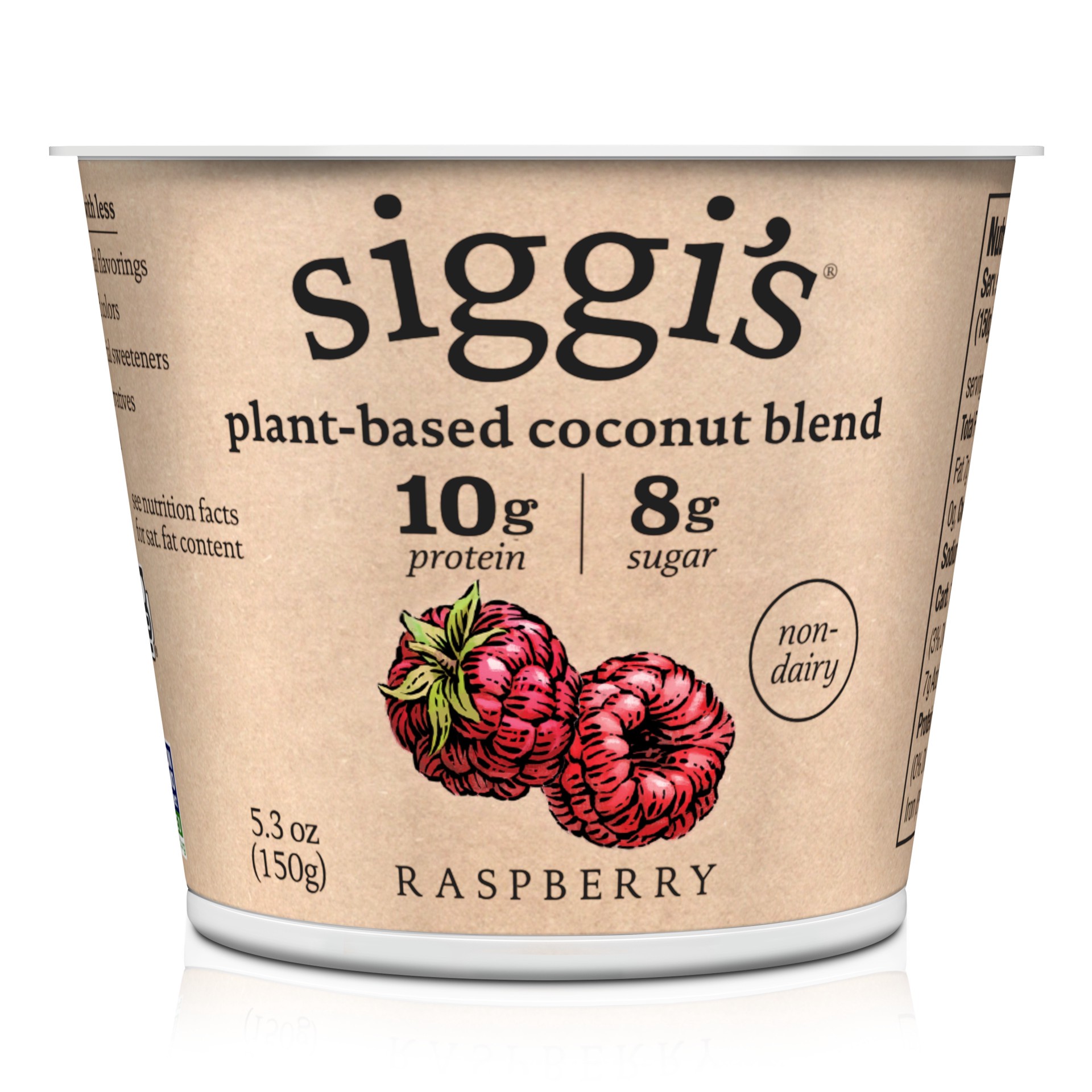 slide 1 of 3, siggi's Plant-Based Coconut Blend, Raspberry, 5.3 oz., 5.3 oz