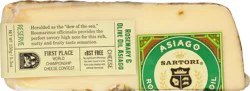 Sartori Cheese, Rosemary & Olive Oil Asiago