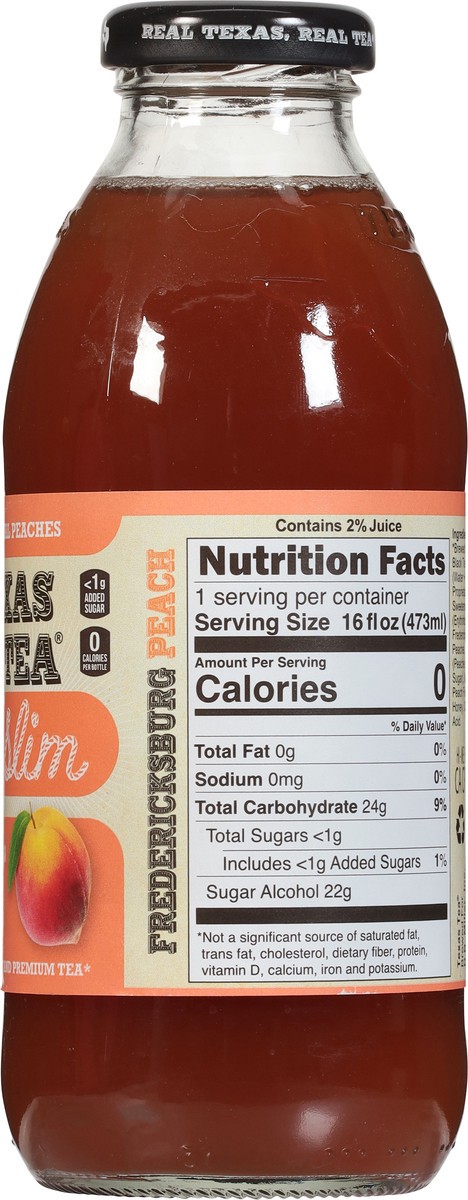 slide 3 of 14, Texas Tea Slim Peach Tea- 16 fl oz, 16 fl oz