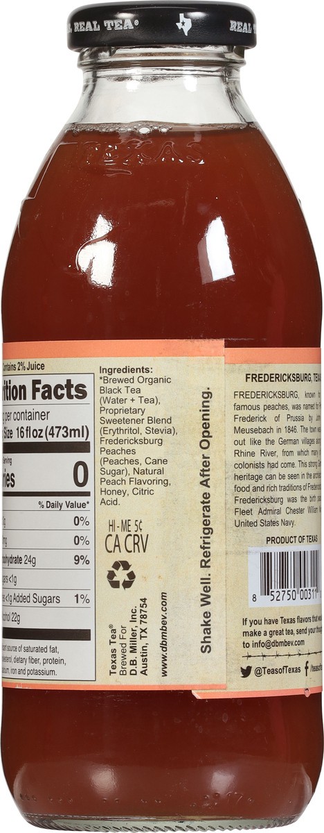 slide 12 of 14, Texas Tea Slim Peach Tea- 16 fl oz, 16 fl oz