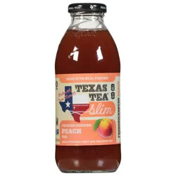 Texas Tea Slim Peach Tea- 16 fl oz