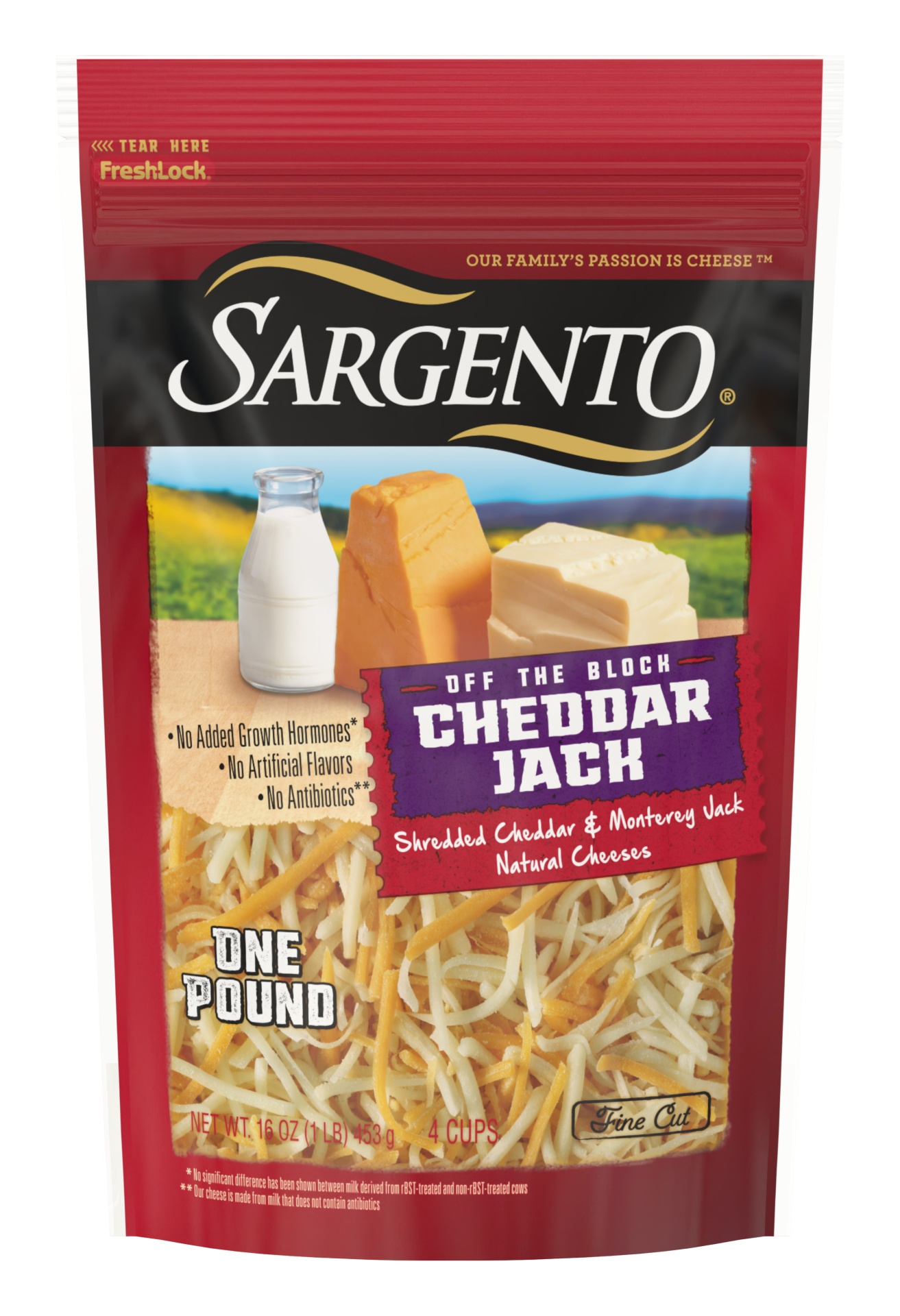 Sargento Off The Block Cheddar Jack Fine Cut Shredded Cheese 16 Oz | Shipt