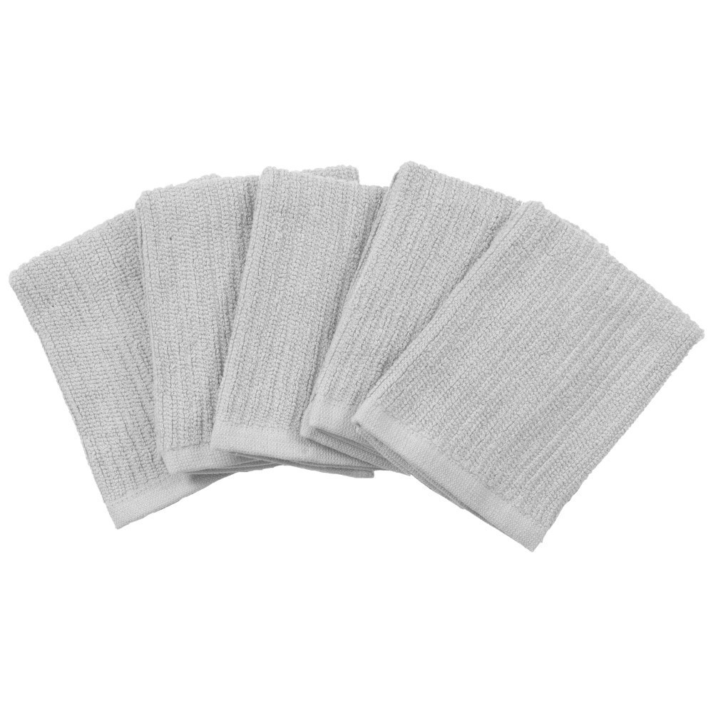 slide 3 of 4, Everyday Living® Bar Cloths - Silver, 5 ct