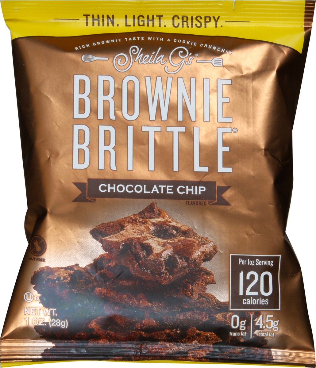 slide 6 of 9, Sheila G's Chocolate Chip Flavored Brownie Brittle 1 oz, 1 oz