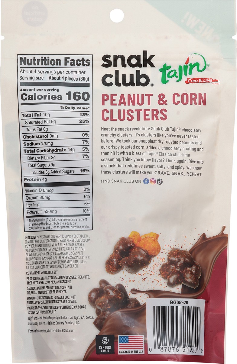 slide 5 of 14, Tajin Chocolatey Peanut & Corn Cluster 4oz Bag - 6 CT, 6 ct