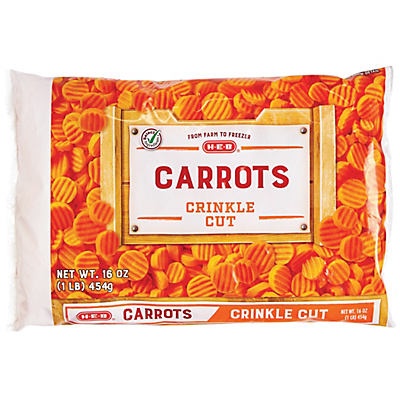slide 1 of 1, H-E-B Crinkle Cut Carrots, 16 oz