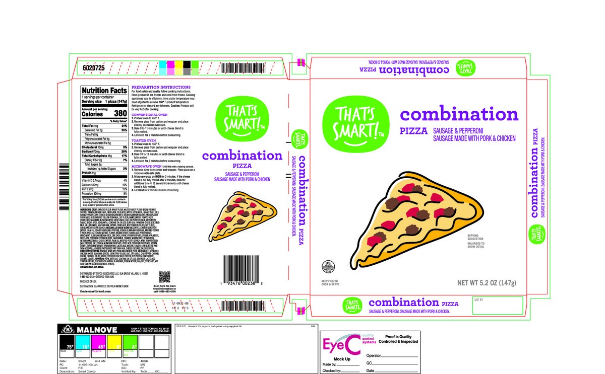 slide 6 of 16, That's Smart! Combination Sausage & Pepperoni Pizza 5.2 oz, 5.2 oz