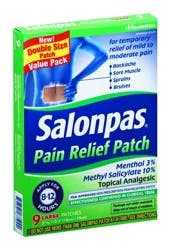 Salonpas Pain Relief Patches, Large, 9 Large Patches