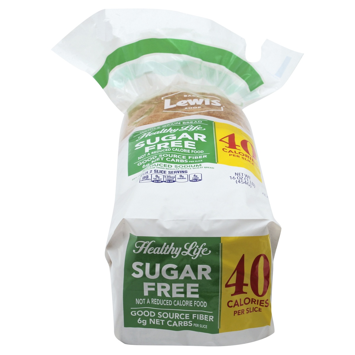 slide 1 of 8, Healthy Life Sugar Free 100% Whole Grain Wheat Bread, 16 oz