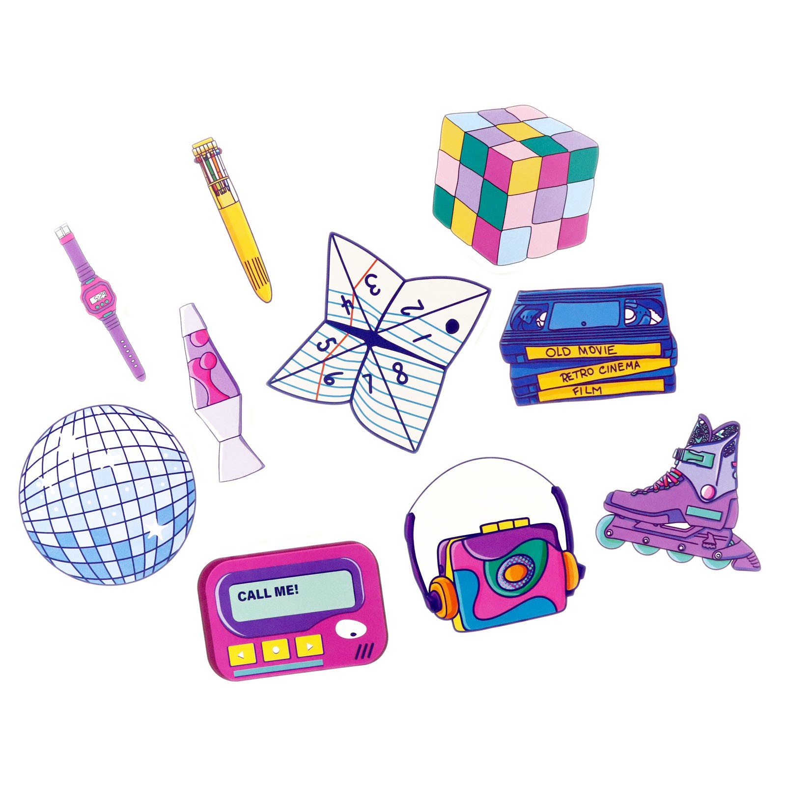 slide 4 of 5, Vinyl Diecut Retro Sticker Set By Recollections, 1 ct